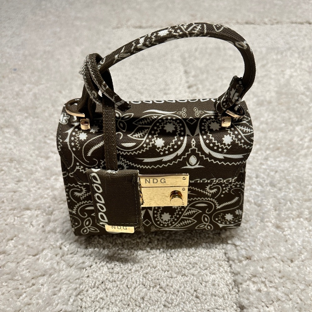 NDG Le Paisley Olive Green Nano Bag 15cm